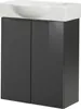 Fackelmann SBC LUNA Gäste WC Set 2-teilig 55 cm, Anthrazit, Produktbild-Vorschau 1