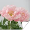 MuchoWow® Poster Blumenstrauß aus rosa Pfingstrosen 100x100 Produktbild-Vorschau 1