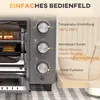 HOMCOM Minibackofen 21L 1400W 60 Min Timer, Kleinbackofen Produktbild-Vorschau 7