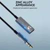 A close-up marketing image of a Bluetooth audio adapter with a 3.5mm jack. Anteprima dell’immagine prodotto