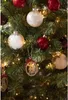 Weihnachtskugeln Glas mit Federn gefüllt 7cm, 4er Set- Klar Produktbild-Vorschau 6