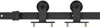 vidaXL Schiebetürbeschlag-Set SKIEN 200 cm Stahl Schwarz Produktbild-Vorschau 1