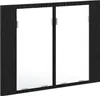 vidaXL Badkamerspiegelkast, zwart, eikenlook, 60 x 12 x 45 Productafbeelding-voorbeeld 6