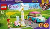 LEGO Friends Olivias Elektroauto set packaging, showing the toy car, wind turbine, solar panel, and mini-doll figures in a scenic outdoor setting. Náhled obrázku produktu