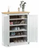 vidaXL Schuhschrank Weiß 86 x 38,5 x 108 cm Massives Produktbild-Vorschau 2
