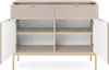 Kommode Kioto, 104 cm, kasjmierbeige en goudkleurig – met Productafbeelding-voorbeeld 3
