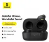 A product advertisement for Baseus Bowie E18 True Wireless Earphones, showcasing the product and its features. Anteprima dell’immagine prodotto