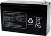 A black battery with white text and symbols on its side. Produktbild-Vorschau