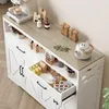UnboxG Sideboard 140×40×105 cm Biela, kuchynská a Náhľad obrázku produktu 9