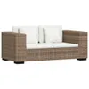 ZMH 2-Sitzer Sofa Echtes Rattan Produktbild-Vorschau 2