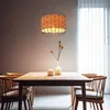 Hängeleuchte, Käfig-Design, Holzoptik braun,  H 120cm Produktbild-Vorschau 4