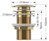 Piletta Click Clack lavabo senza troppo pieno acciaio Anteprima dell’immagine prodotto 3