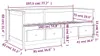 vidaXL: Cama de día sin colchón, 75x190 cm, madera maciza Vista previa de la imagen del producto 8