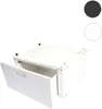 A white washing machine pedestal with a drawer partially open, shown against a white background. Color swatches for black and white are visible in the upper right corner. Náhľad obrázku produktu