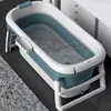 Faltbare Silikonbadewanne Blau Tragbares Bad Home SPA 152cm Produktbild-Vorschau 4