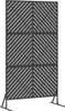 Sichtschutz Schwarz 100 x 50 x 180 cm Stahl Produktbild-Vorschau 1
