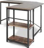 MIADOMODO Psací stůl 138 x 138 x 76 cm, hnědá/černá Náhled obrázku produktu 16