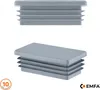 Lamellenstopfen rechteckig 60x40 mm Grau 10 Stück Produktbild-Vorschau 1