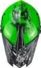 A top-down view of a green and black motocross helmet. Anteprima dell’immagine prodotto