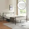 Lit métallique avec matelas 'Laos' 140x200 cm noir Voir les images du produit 1
