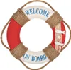 Decorazione Clayre & Eef 37x7 cm Bianco Rosso Schiuma Anteprima dell’immagine prodotto 1