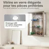 K-Möbel Vitrine suspendue en verre en chêne Sonoma Voir les images du produit 4