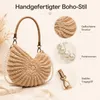 Muscheltasche handgehäkelt Boho – Perlenkette, 26x27cm | Produktbild-Vorschau 7