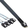 InLine® 27646A Slim SAS kabel, SFF-8654 zu 4x SATA 7-pin, Náhled obrázku produktu 1