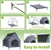 TRMLBE 2-in-1 Hundehütte L Größe Kundehütte outdoor, 130 x Produktbild-Vorschau 5