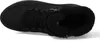 A top-down view of a black boot with fur lining. Voir les images du produit