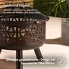 Vonhaus Feuerstelle aus Stahl mit Geometrischer Design für Produktbild-Vorschau 5