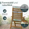 BURI 4x Auflagen Set Hochlehner für Gartenstühle 120x48x7cm Produktbild-Vorschau 4