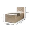 NORDELO Boxspringbett ELEGANTE 120x200 cm Beige Produktbild-Vorschau 5