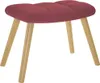 Schaukelsessel mit Hocker Weinrot Stoff, Schaukelstühle Produktbild-Vorschau 6
