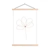 MuchoWow® Textilposter Blume - Strichzeichnung - Natur Produktbild-Vorschau 1