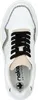 A top-down view of a white sneaker with black laces. Produktbild-Vorschau