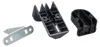 Three different mounting accessories for a product, laid out on a white background. Voir les images du produit