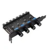 PC Fan Hub 8 kanálů, 4 otočné knoflíky, regulátor otáček Náhled obrázku produktu 6