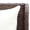 vidaXL Garten-Ecksofa 2-tlg. Poly Rattan Braun Produktbild-Vorschau 4
