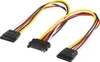 PC Y Stromkabel/Stromadapter, SATA 1x Buchse zu 2x Stecker Produktbild-Vorschau 1