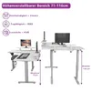 Radlove 160cm L-Desk Elektricky výškově nastavitelné Náhled obrázku produktu 4