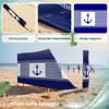 Lantigo Paravento da Spiaggia Ancore Blu 6m | Frangivento Anteprima dell’immagine prodotto 3