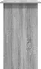 A close-up, straight-on view of a gray wooden desk. Podgląd zdjęcia produktu