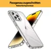 Two clear phone cases are shown diagonally, with one partially obscuring the other. The background is white. Produktbild-Vorschau