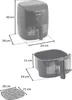 Berdsen BD-658 Horkovzdušná fritéza 4 l, 1500 W, černá Náhled obrázku produktu 7