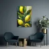 Leinwandbild Zitronen und Blätter 70x100 Feeby Grün bild Produktbild-Vorschau 2