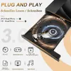 Externes CD DVD Laufwerk USB 3.0 + Typ-C, Slim Design, DVD Produktbild-Vorschau 5