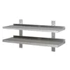 Wandbord Edelstahl Verstärkt, 2 Böden, 100X30 Produktbild-Vorschau 1