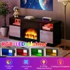 Mobile TV COSTWAY con luci LED per TV 65", mobile TV con Anteprima dell’immagine prodotto 4