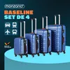 MONZANA® Set de 4 valises rigides Bleu S/M/L/XL 4 roues Voir les images du produit 2